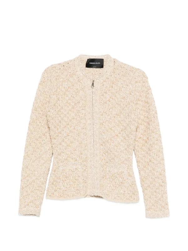 Fabiana Filippi zip-up Fitted Jacket | Neutrals | FARFETCH
