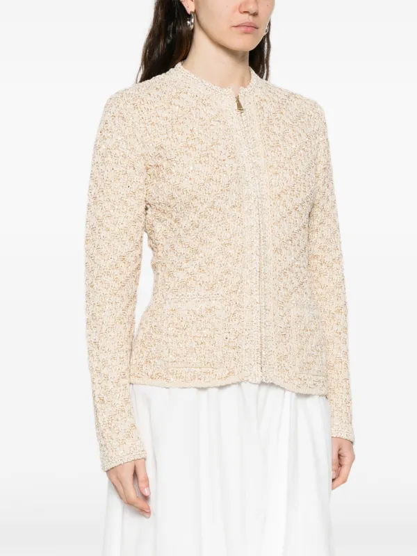 Fabiana Filippi zip-up Fitted Jacket | Neutrals | FARFETCH