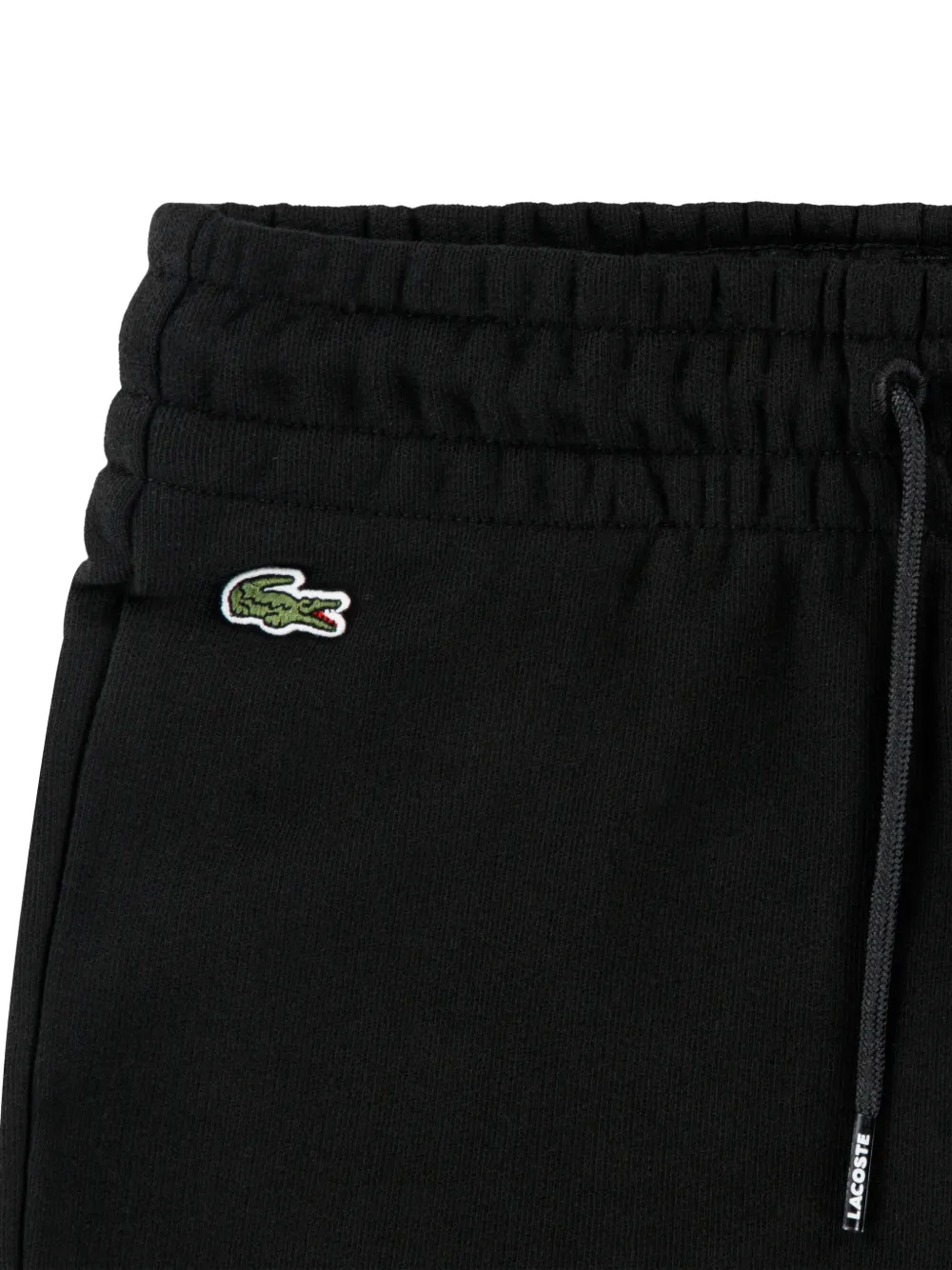 Lacoste Kids Broek met trekkoord en logo Zwart