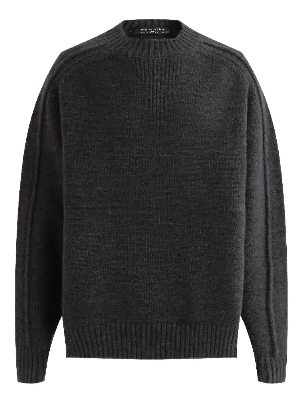 Moustache crew-neck sweater - Grau