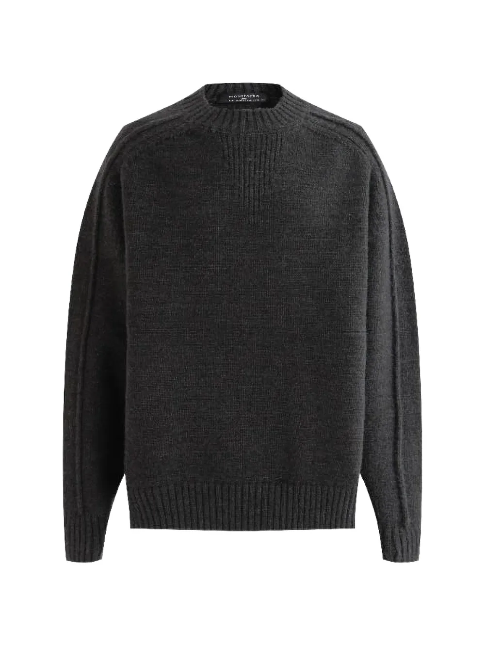 Moustache crew-neck sweater - Grau