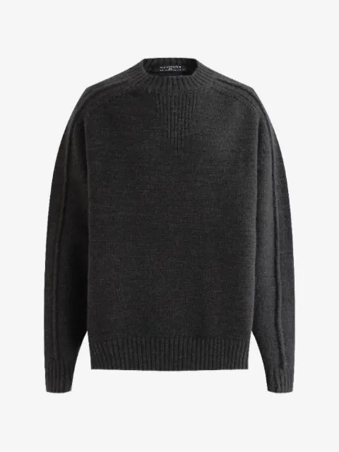 Moustache crew-neck sweater