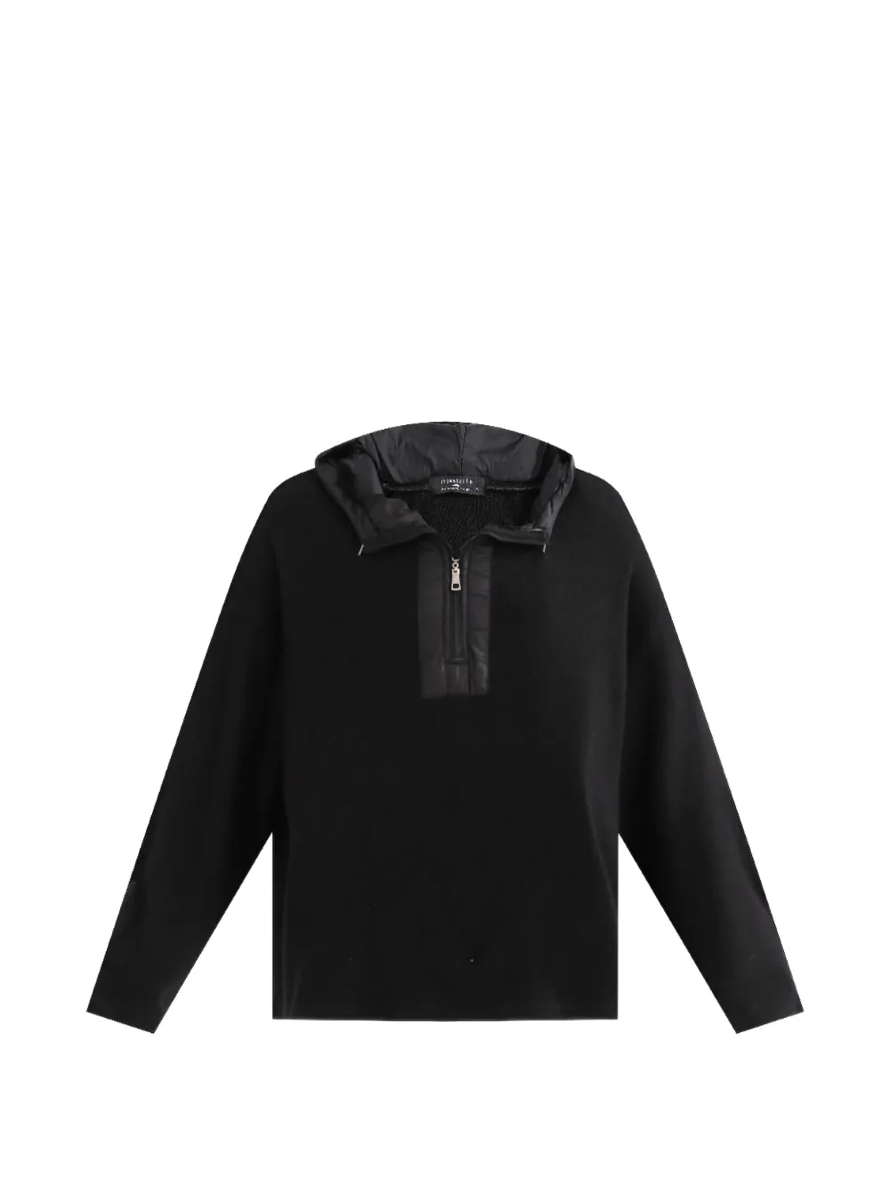 Moustache Maglione con mezza zip - Nero