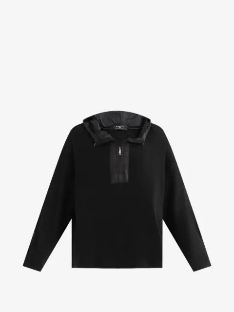 Moustache ribbed half-zip sweater