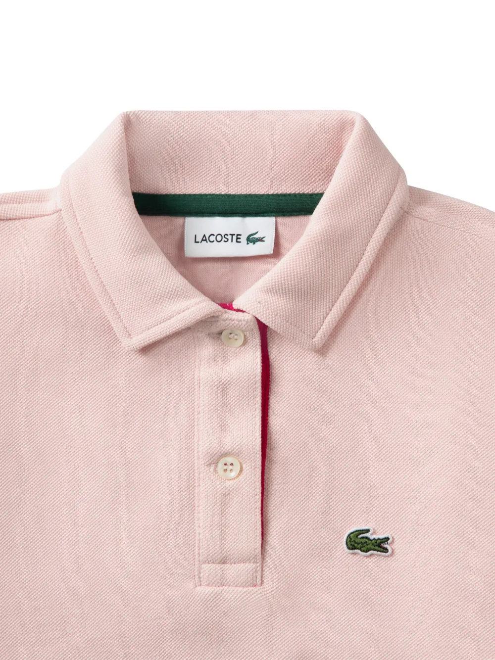 Lacoste Kids T-shirt met knopen Roze
