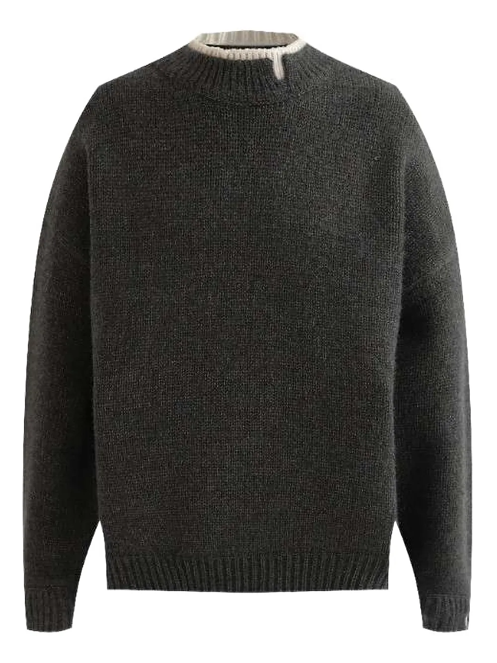 Moustache high-neck sweater - Grigio