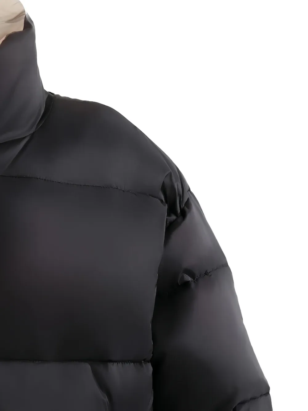  Moustache High-neck Puffer Jacket - Black 
