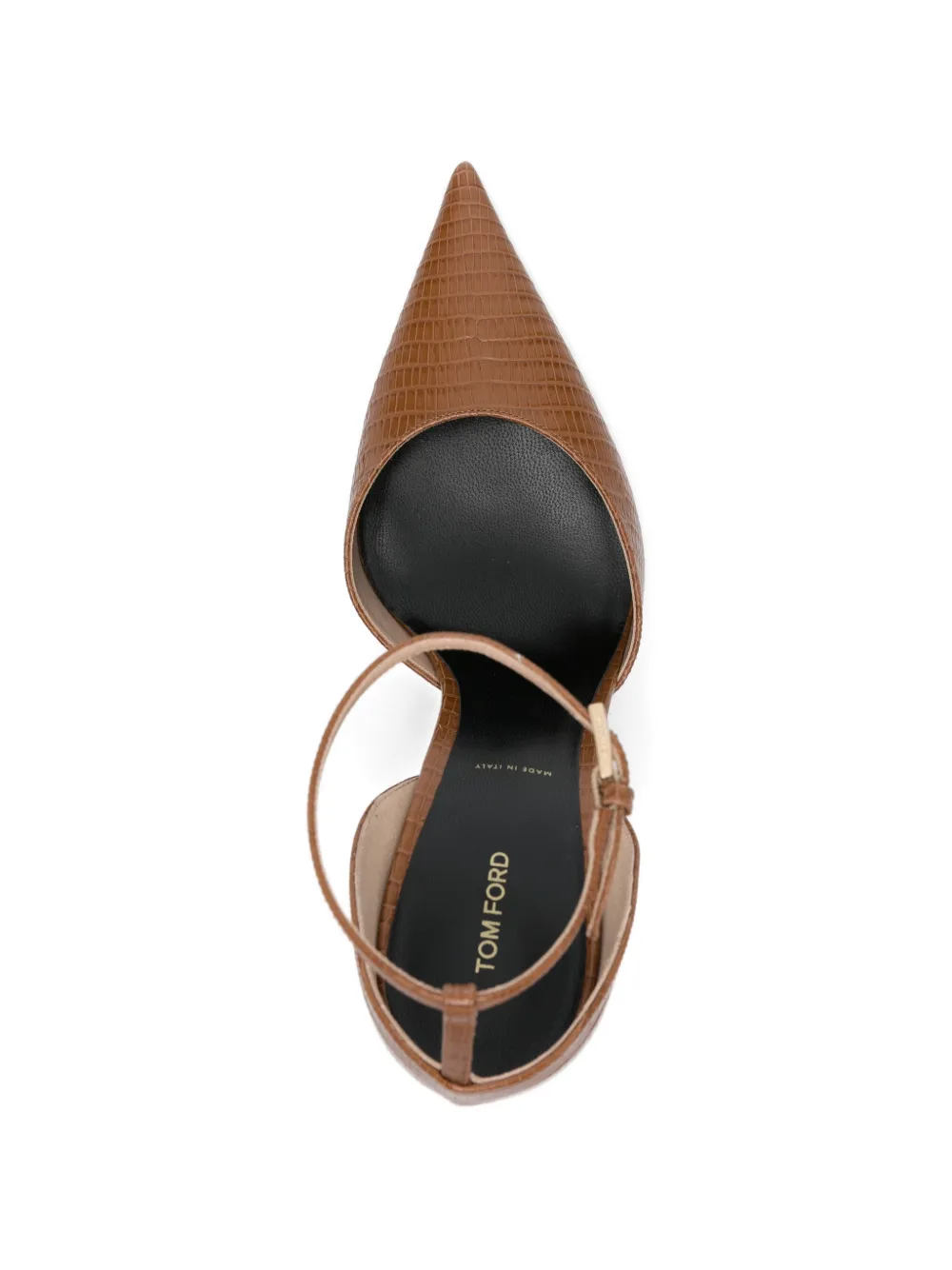 TOM FORD lizard-effect ankle-strap pumps Bruin
