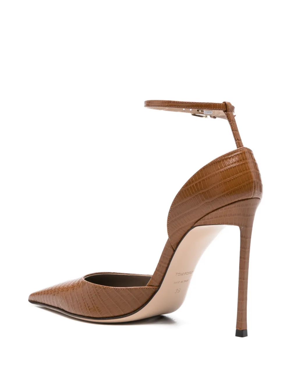 TOM FORD lizard-effect ankle-strap pumps Bruin