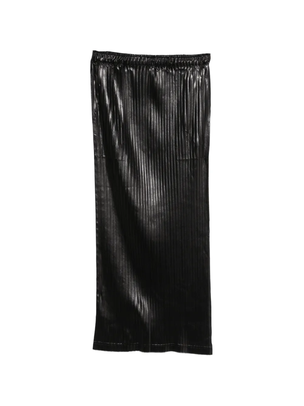 Issey Miyake pleated midi skirt - Nero