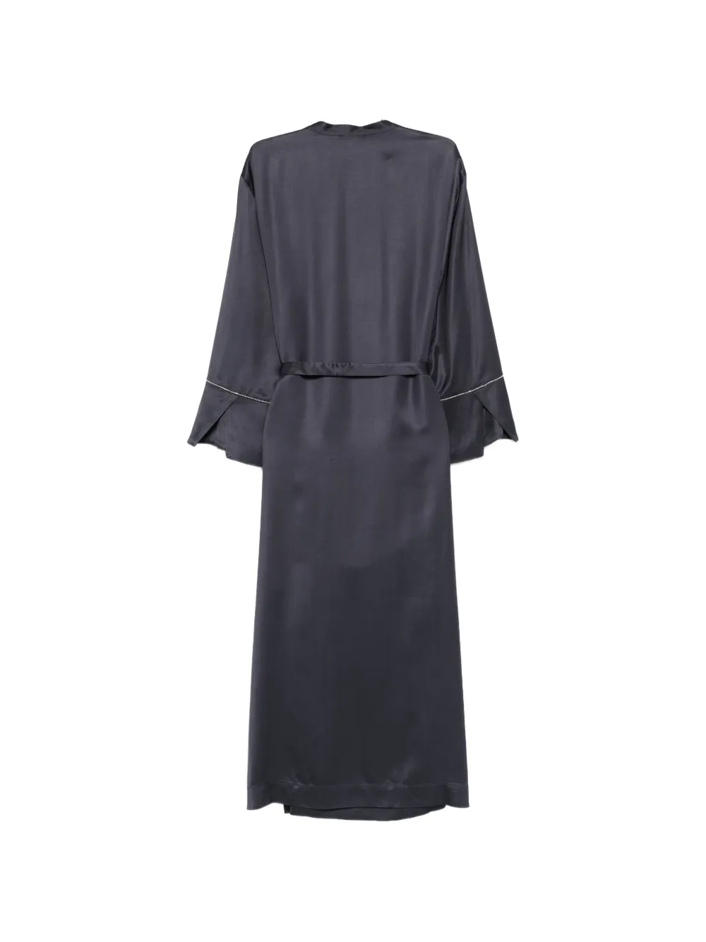 Peserico tie-waist V-neck midi dress - Grijs