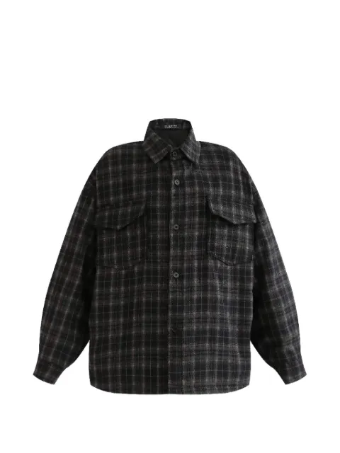 Moustache plaid-pattern shirt