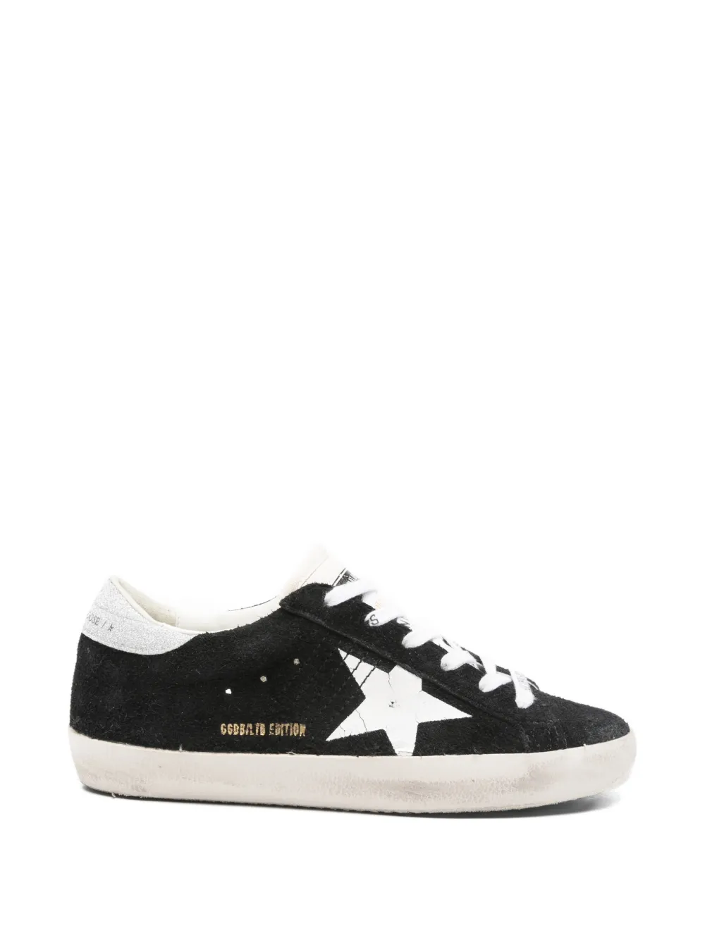 Golden Goose Super-star Lace-up Sneakers In Black