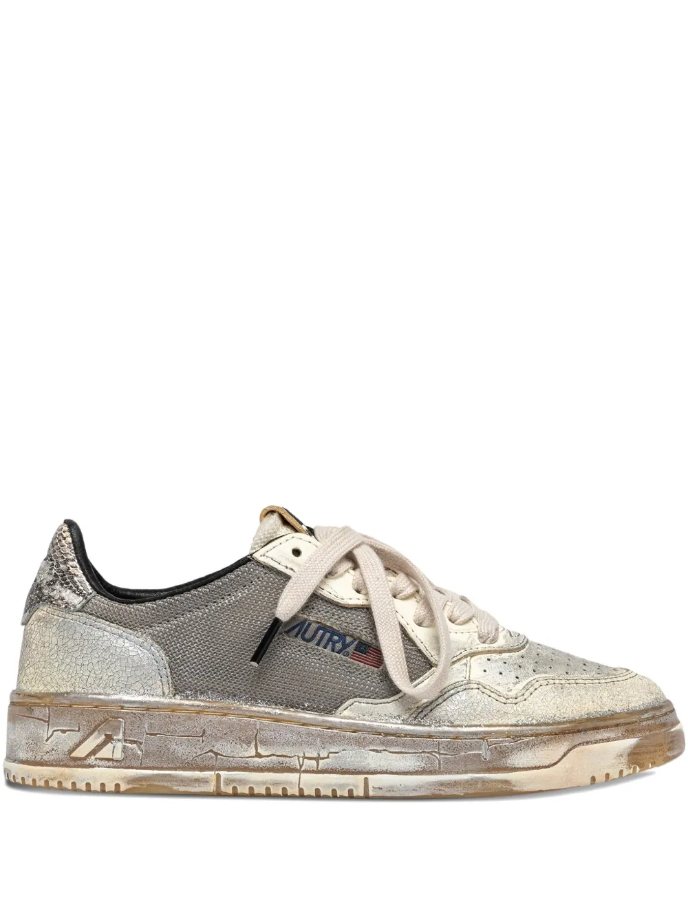 Autry Medalist cracked sneakers - Grigio