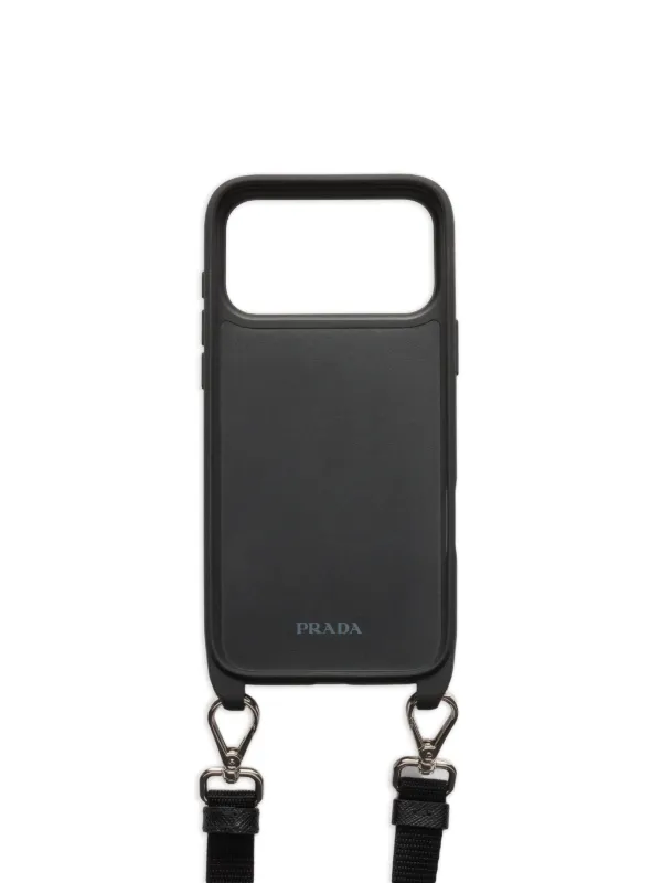Prada iPhone 17 Pro Max サフィアーノレザーケース | ブラック