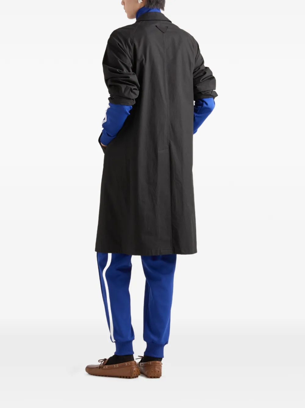  Prada Buttoned Coat - Black 