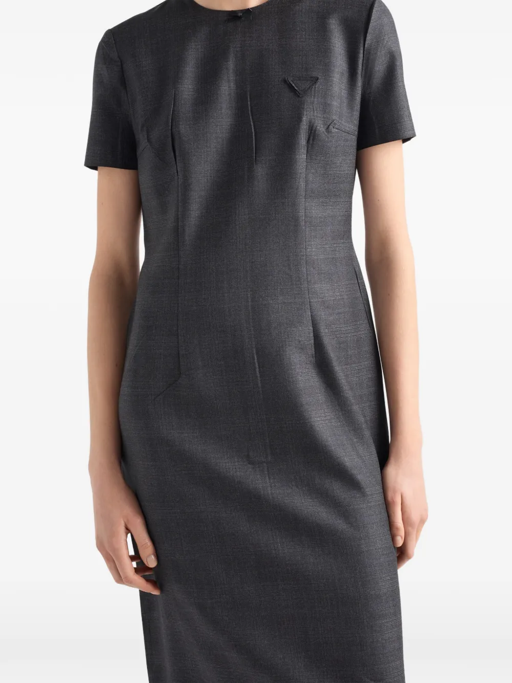 Checked Midi Dress