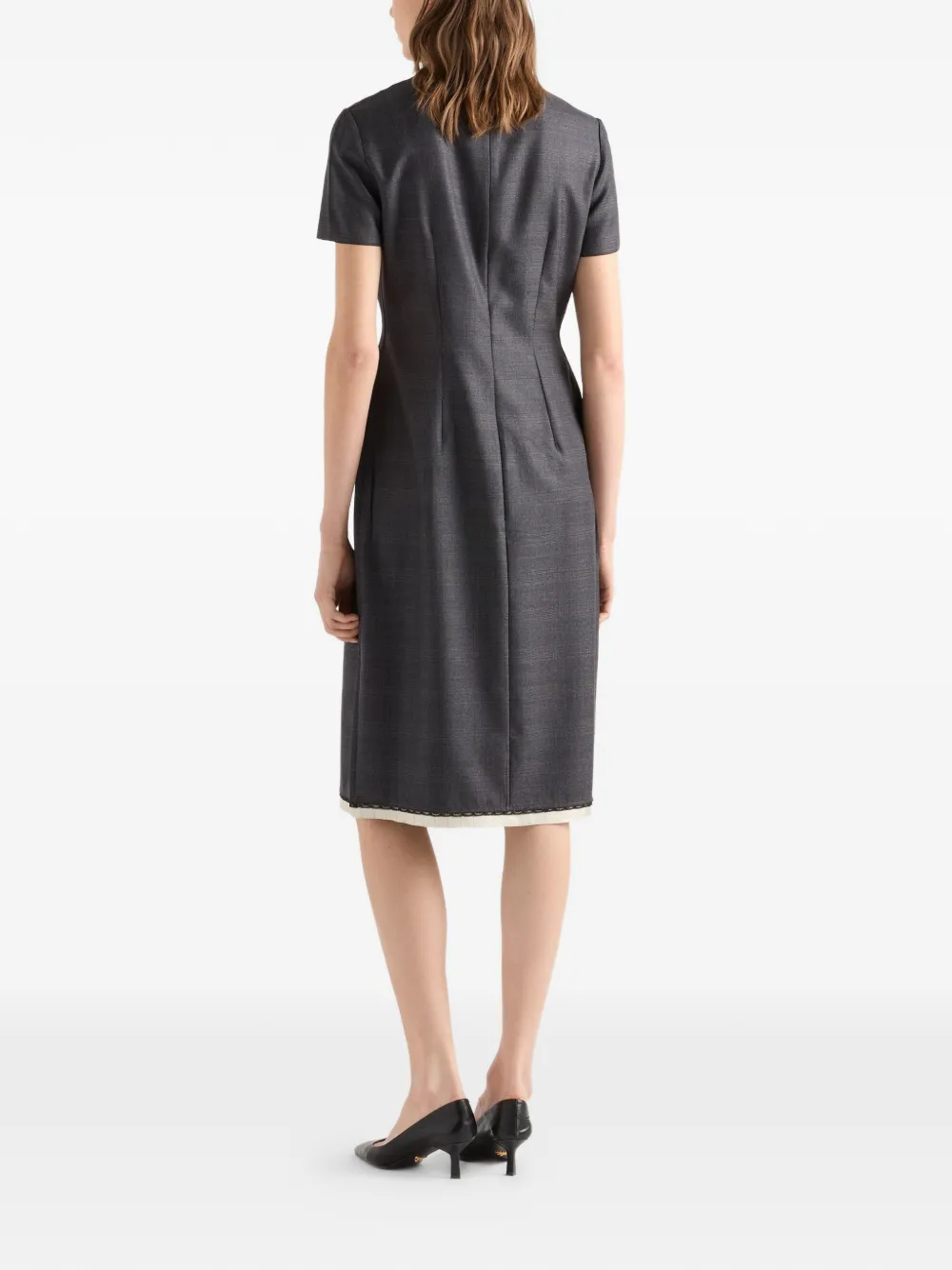 Checked Midi Dress