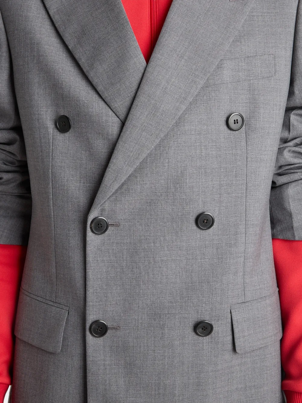 Prada double-breasted Wool Jacket | Grey | FARFETCH