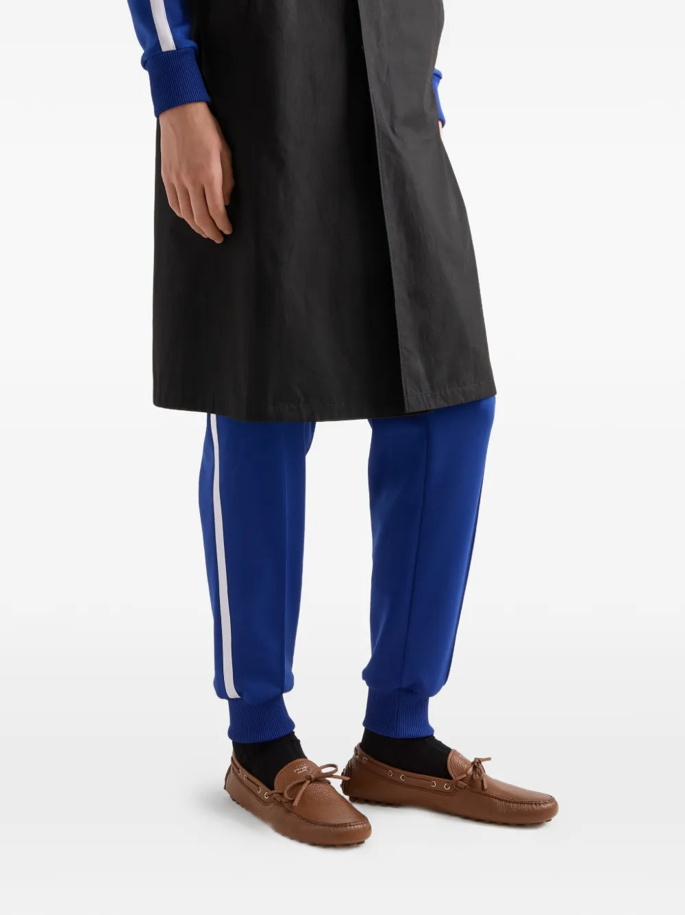 Prada stripe-detail Track Pants | Blue | FARFETCH