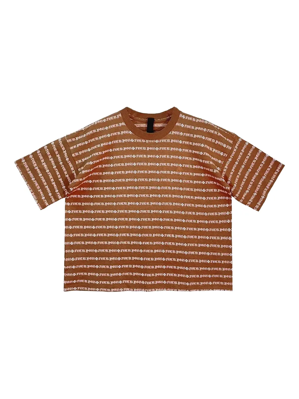 Chrome Hearts striped T-shirt - Brown