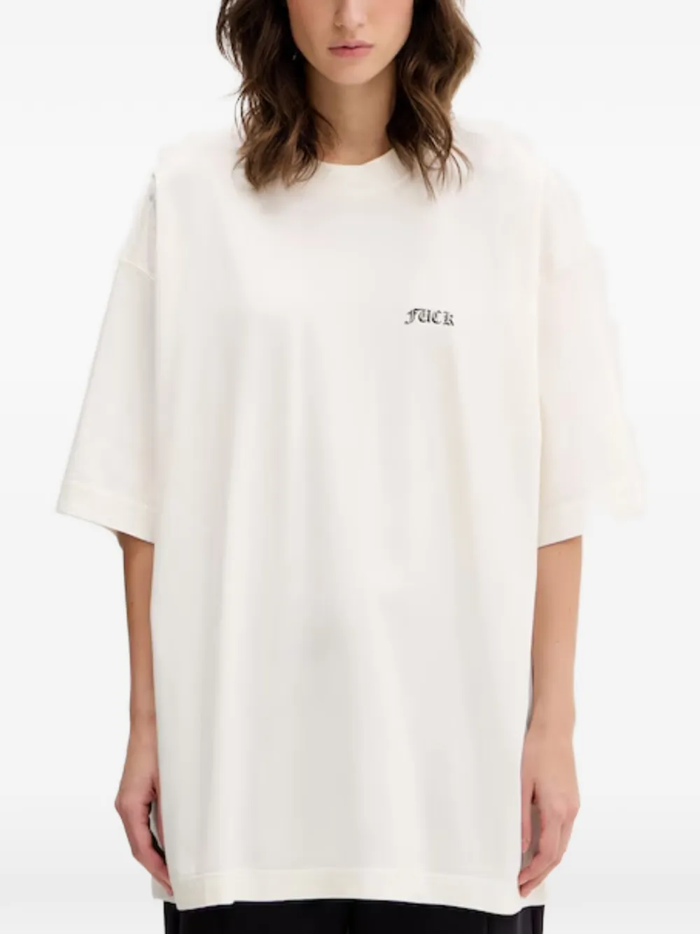  Vetements Oversize Graphic-print T-shirt - Neutrals 