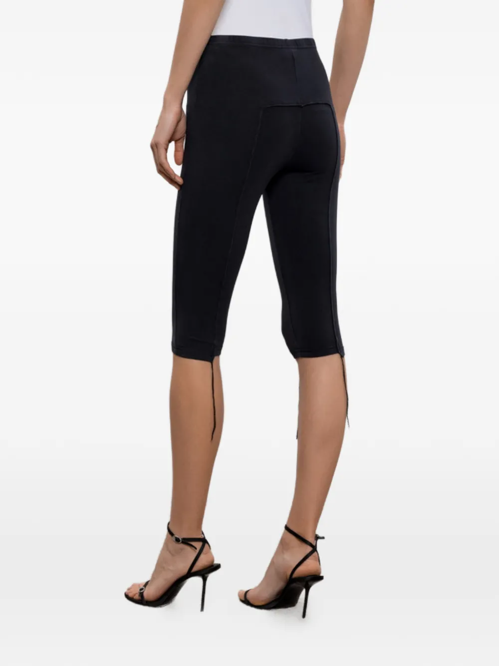 VETEMENTS Capri katoenen broek met uitgesneden details Zwart