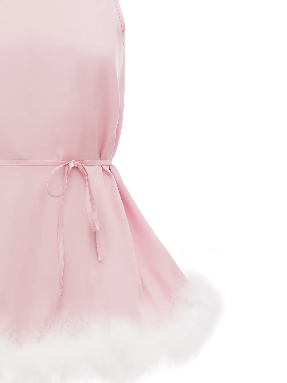 Sleeper Bisou Bisou feather-trim top - Roze