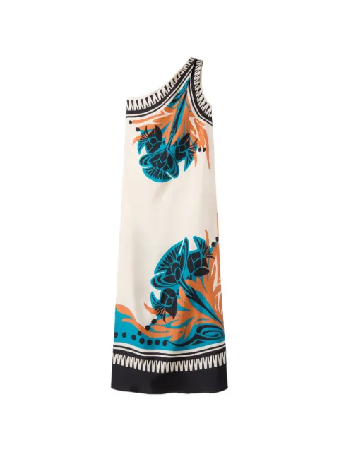 La DoubleJ Roy floral one-shoulder maxi dress