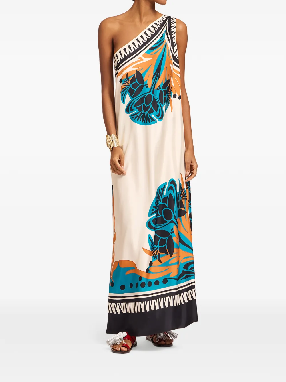Roy Floral One-Shoulder Maxi Dress