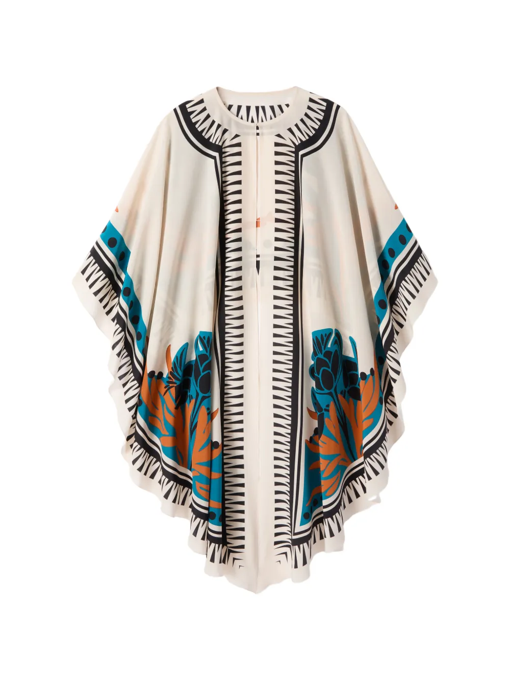 La DoubleJ Maria Cape mit Blumen-Print - Nude