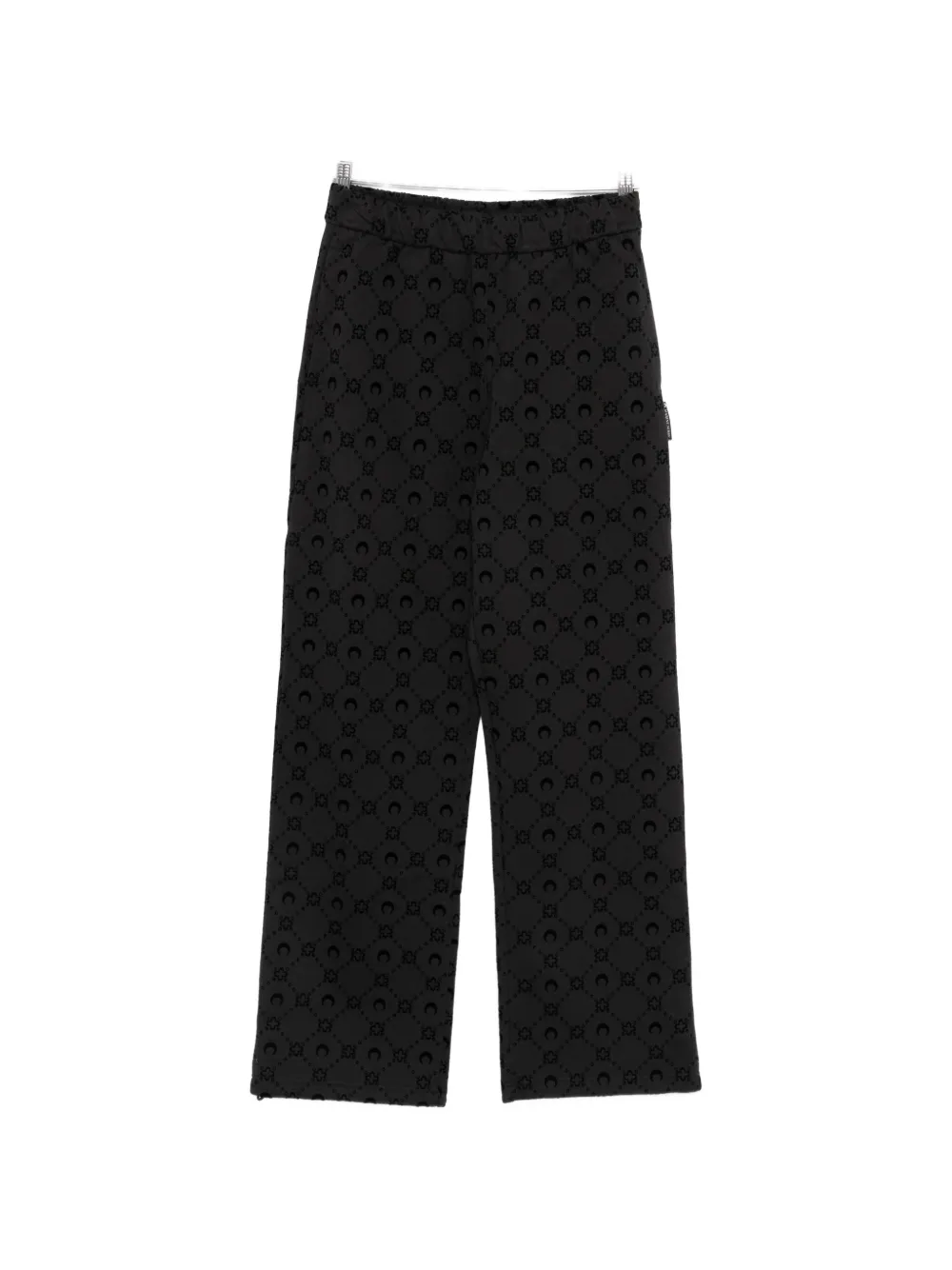 Marine Serre Moonogram flocked-print track pants - Nero