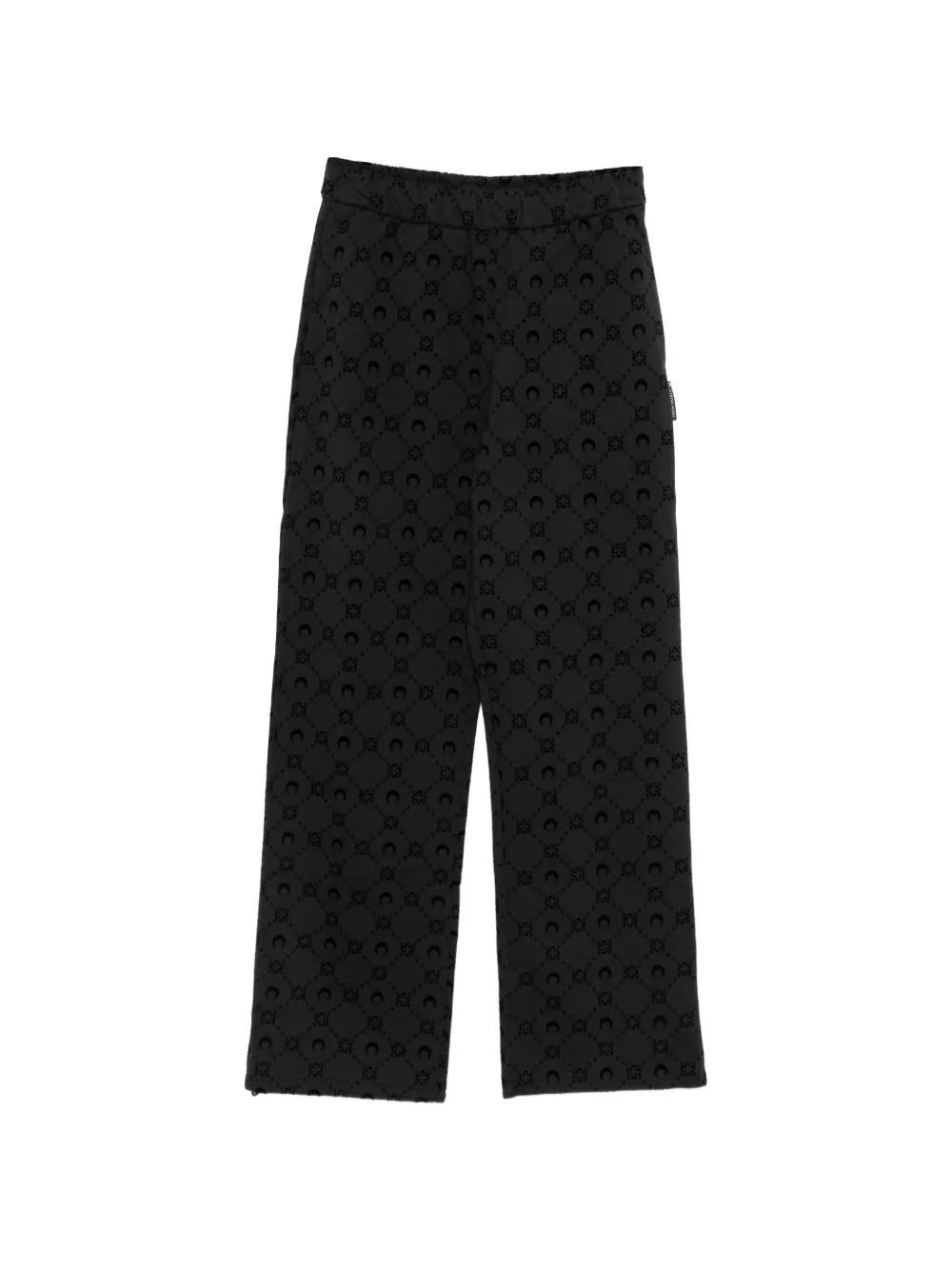Marine Serre Moonogram flocked-print track pants - Nero