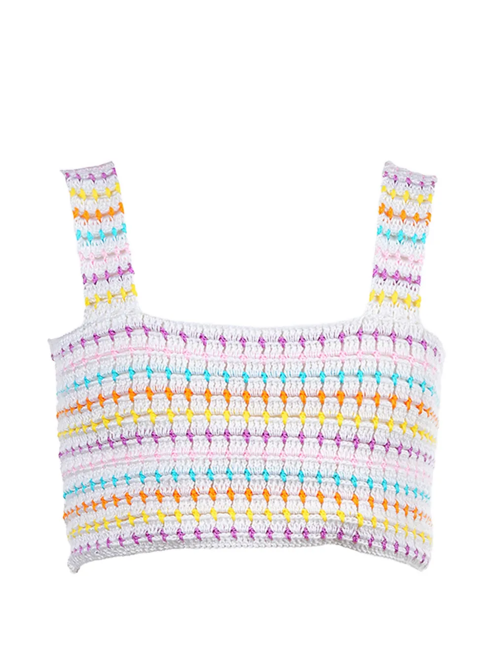Nessi Byrd Kids crochet-knit top - Bianco