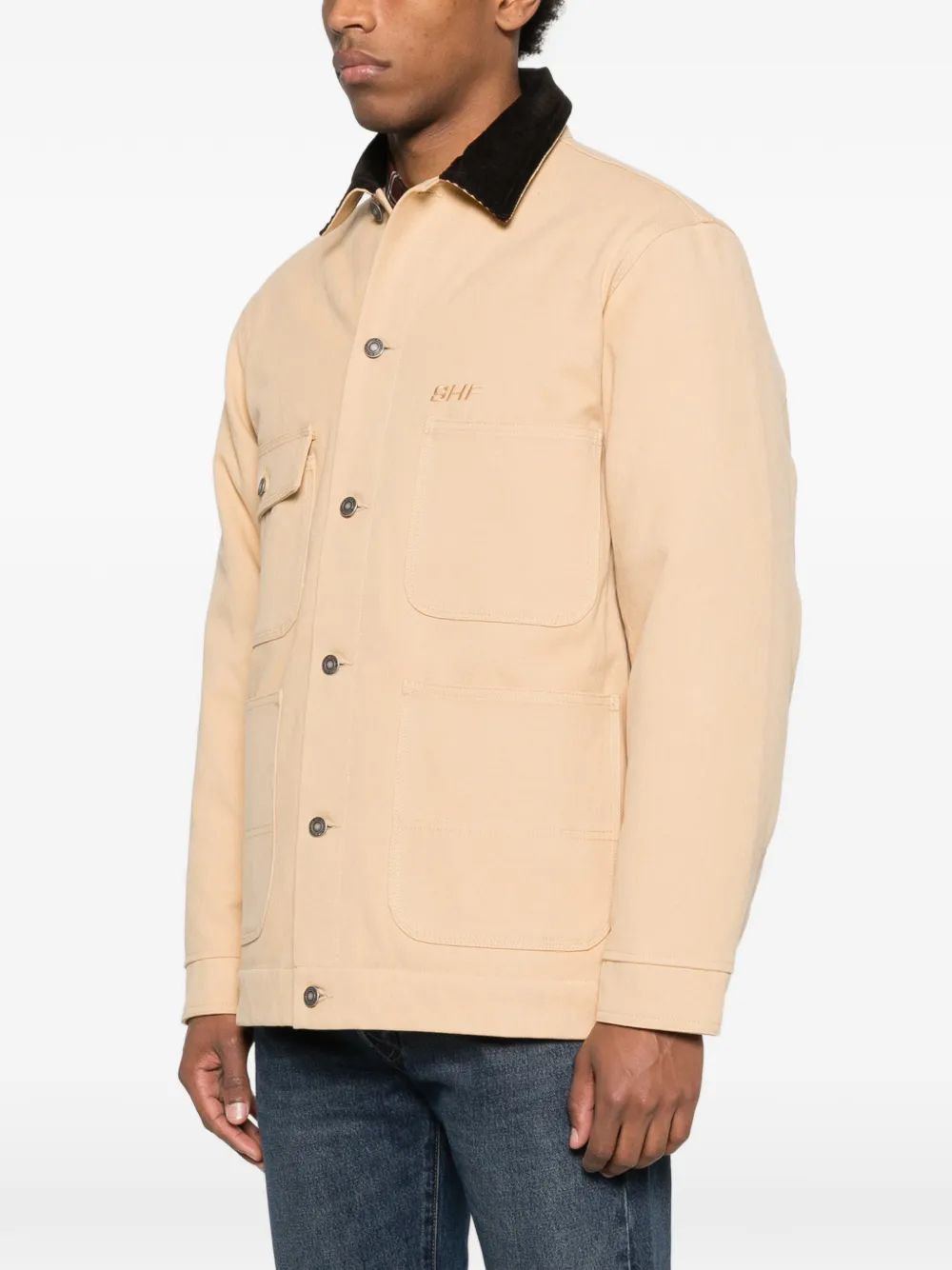  Sky High Farm Pocket Contrast Collar Jacket - Neutrals 