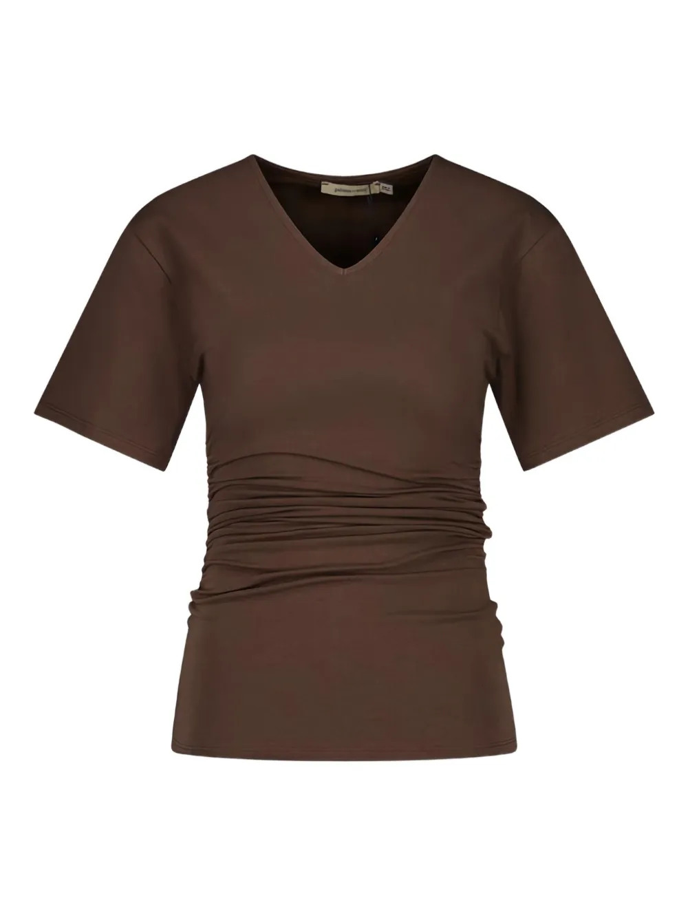 Paloma Wool V-neck gathered T-shirt - Marrone