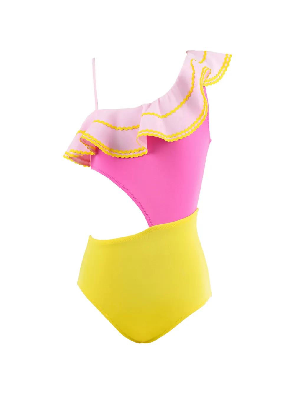 Nessi Byrd Kids ruffled swimsuit - Rosa