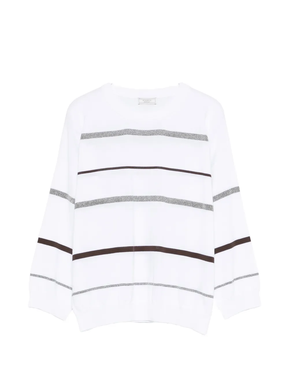 Peserico striped top - Bianco