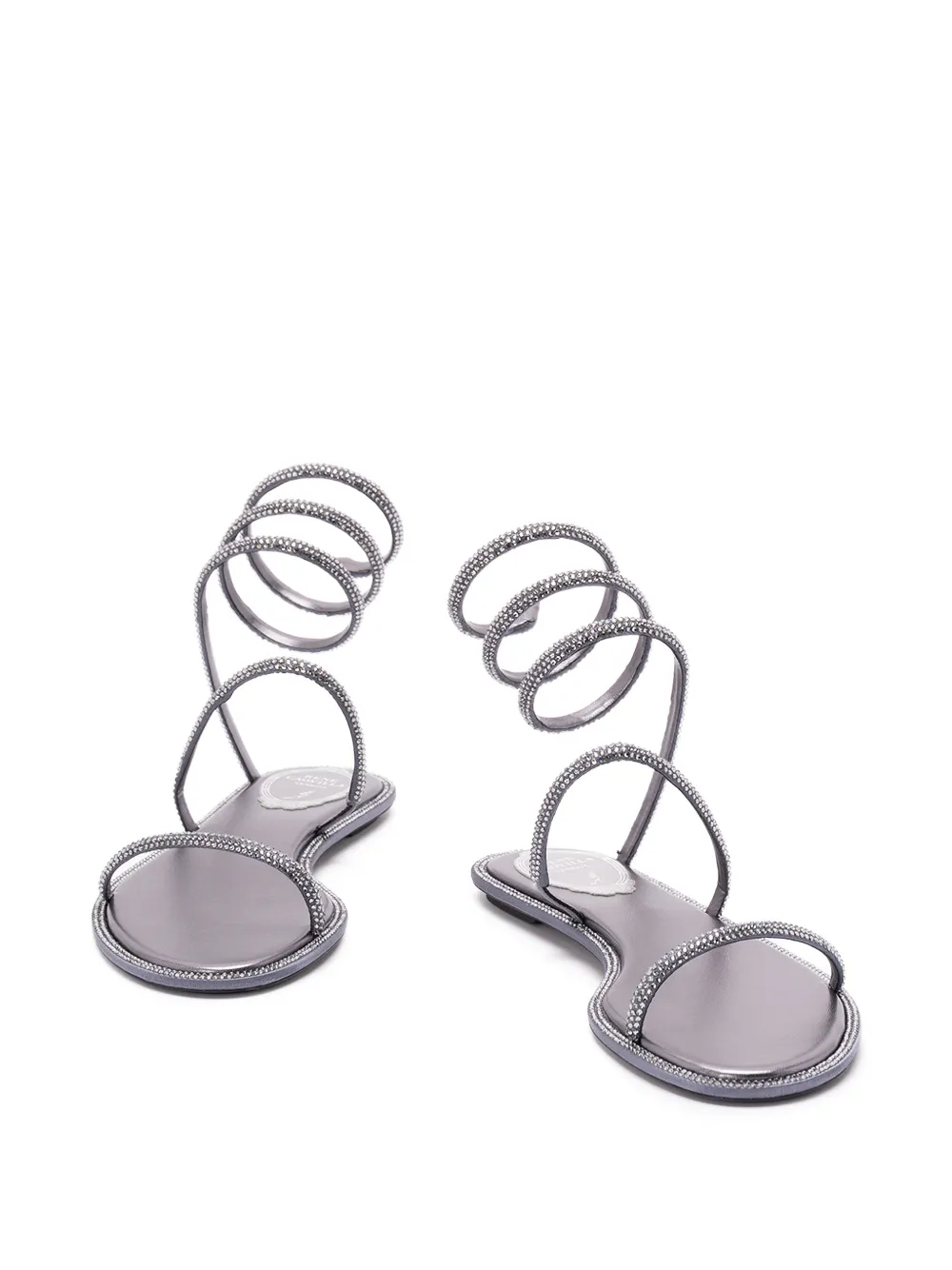 René Caovilla Sandalen met spiraal detail Grijs