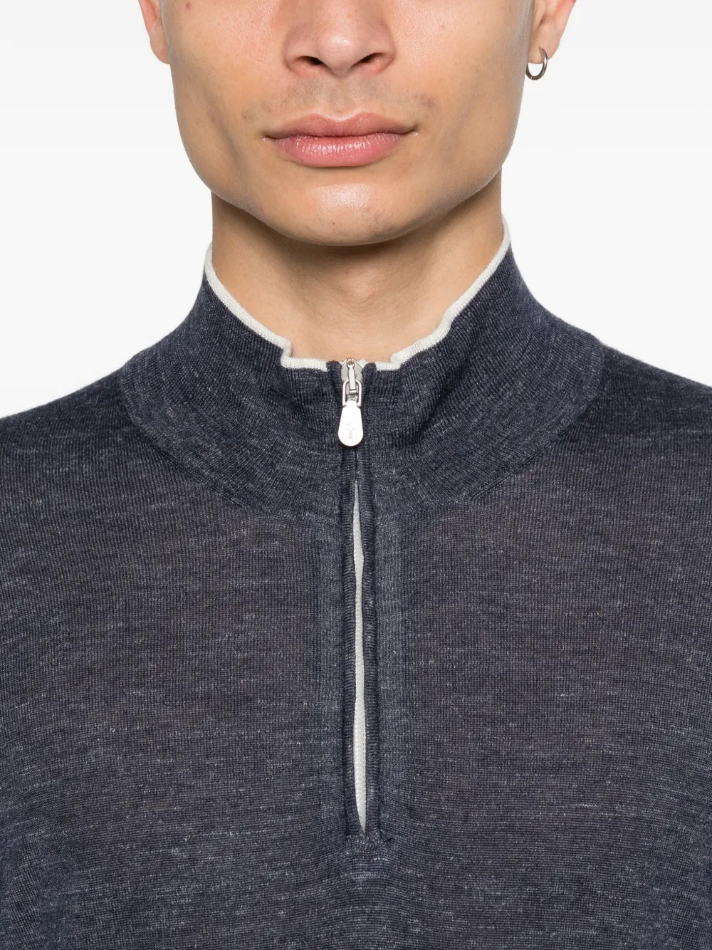 Brunello Cucinelli ハーフジップ セーター | ブルー | FARFETCH JP