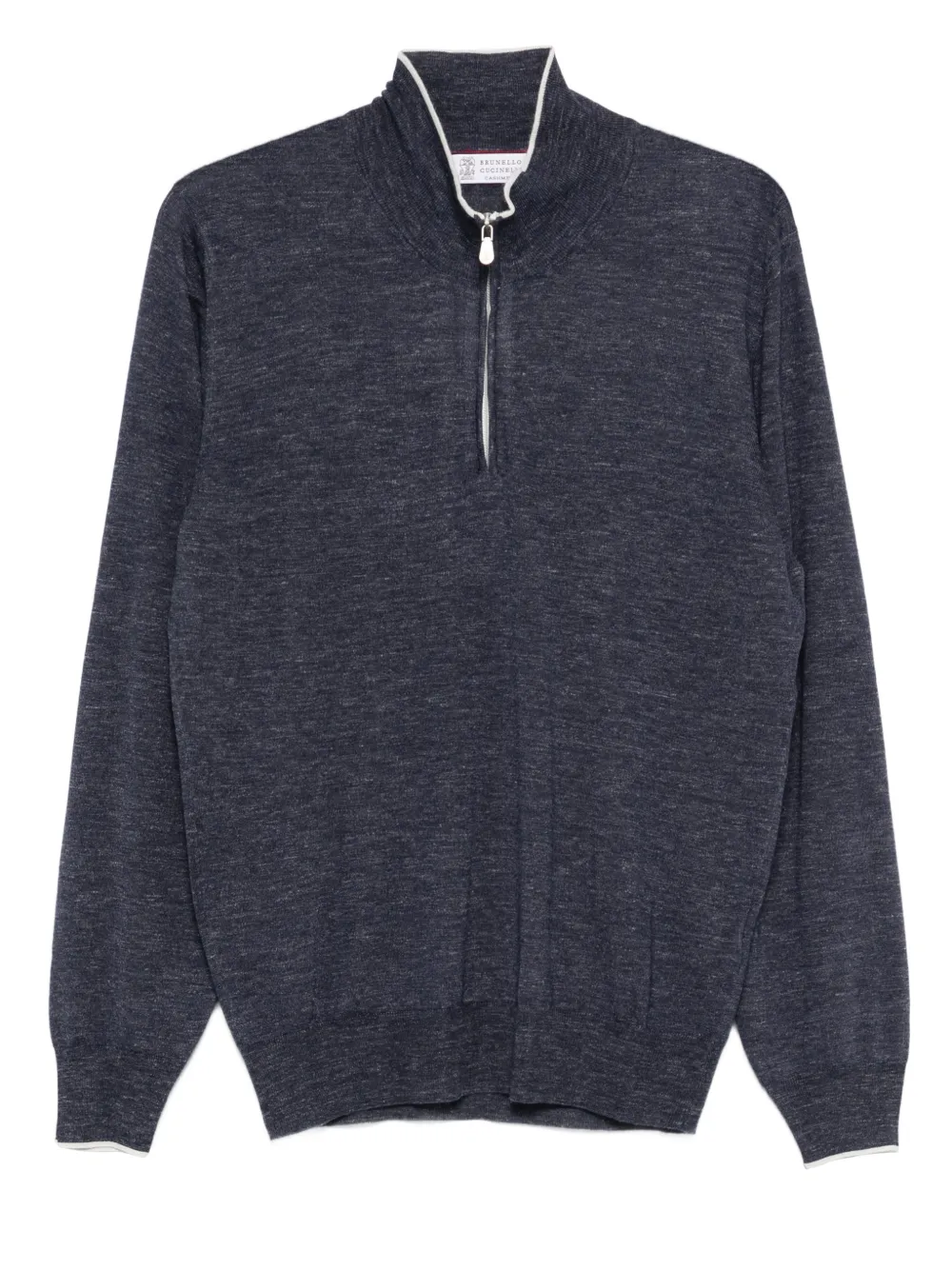 Brunello Cucinelli half-zip sweater - Blu