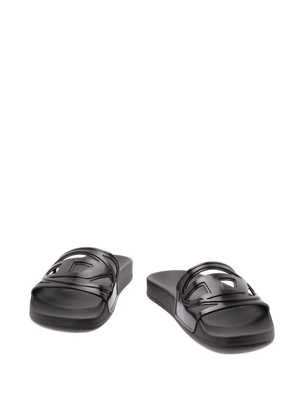 Diesel Sa-Clyde cutout logo slides Zwart