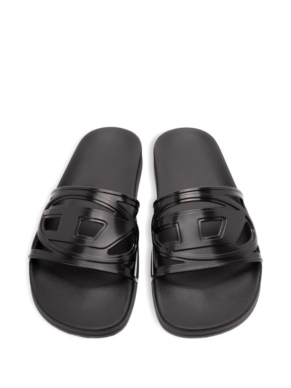 Diesel Sa-Clyde cutout logo slides Zwart