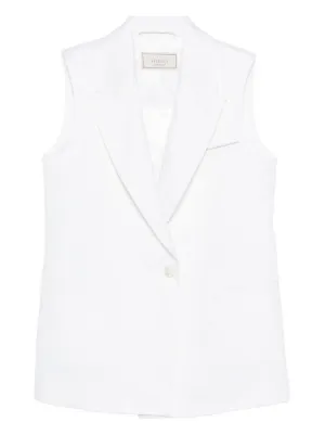 JIL SANDER ノースリーブジャケット ベスト ホワイト Jil Sander テーラードベスト | ホワイト | FARFETCH JP