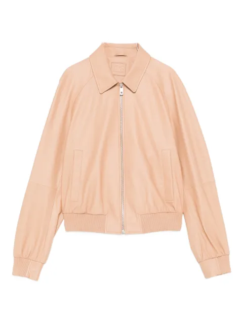 Desa 1972 chamarra de piel con cierre