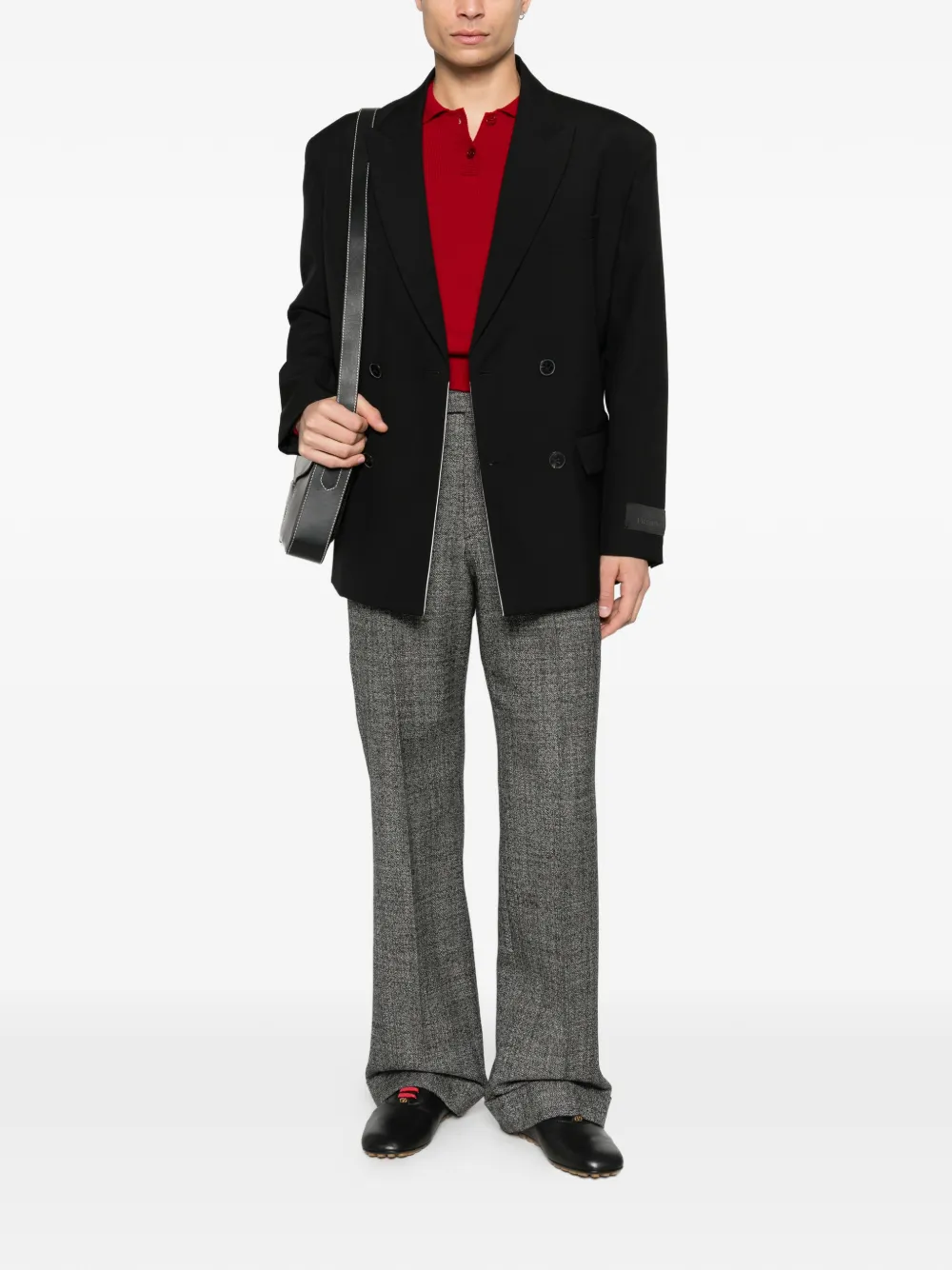 Valentino Garavani cuffed-hem trousers - Grijs