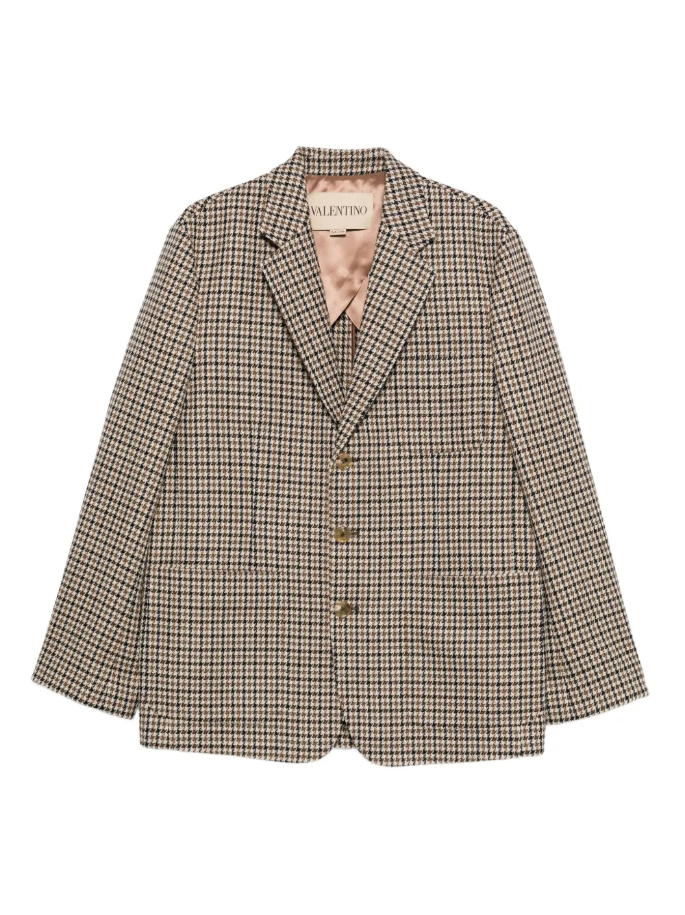 Valentino Garavani check blazer - Nude
