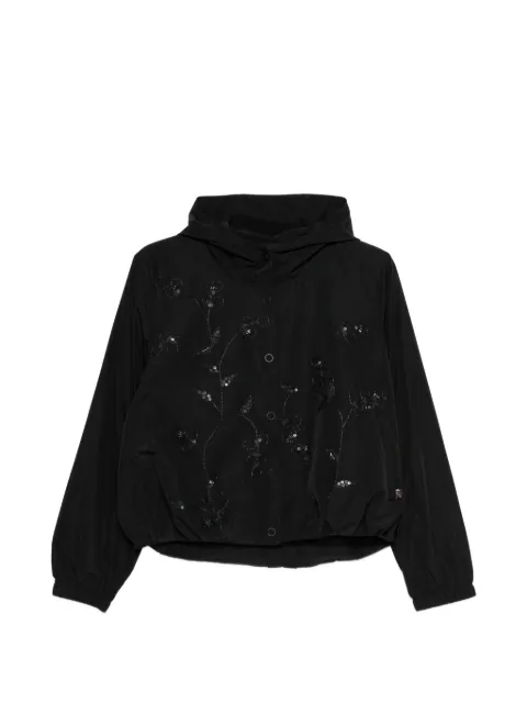 HUI MILANO floral-embellished hooded jacket