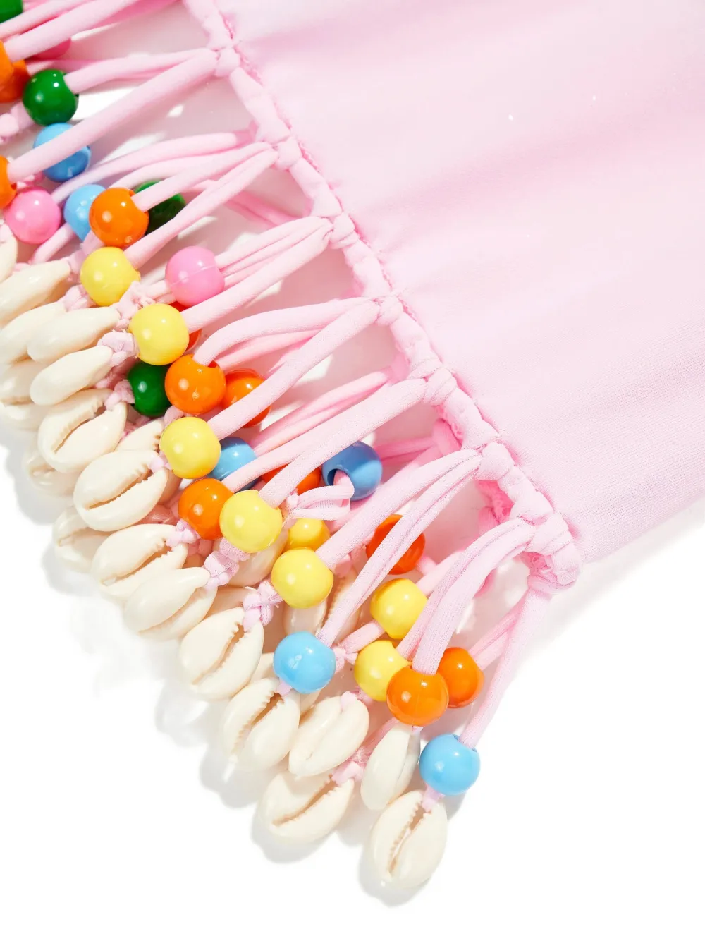 Nessi Byrd Kids Beaded-hem Shell Skirt - Pink 