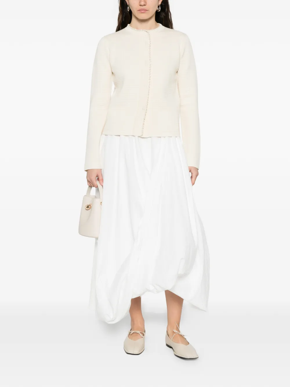 Fabiana Filippi Vest met textuur afwerking Beige
